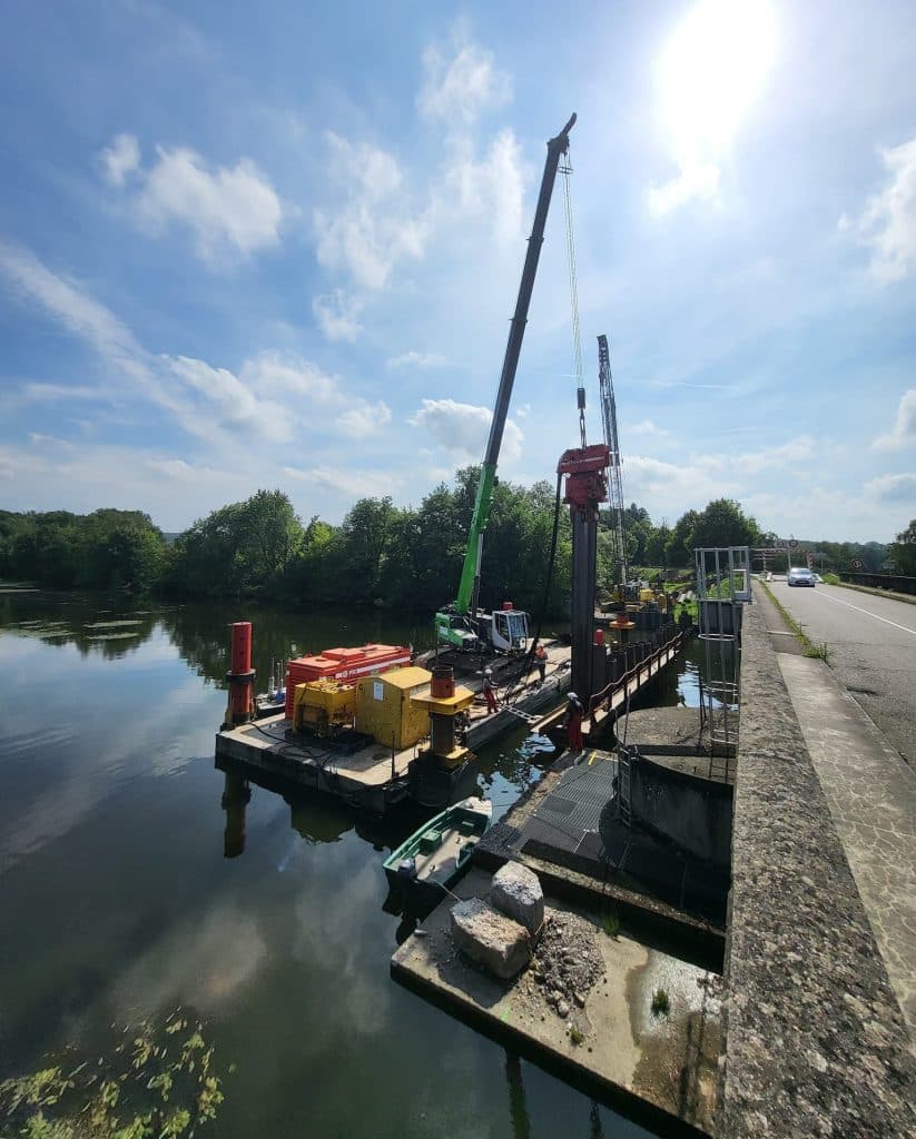 travaux fluviaux palplanches métalliques