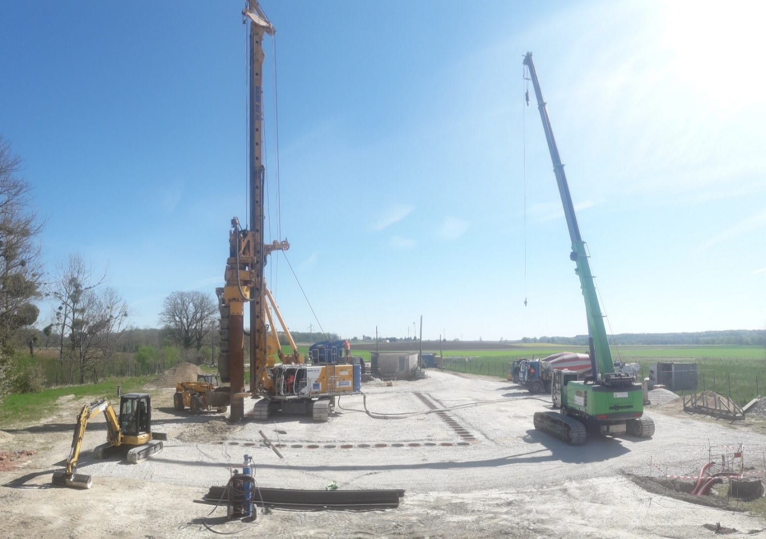 R alisation De Pieux S cants Pour La Station De Reprise